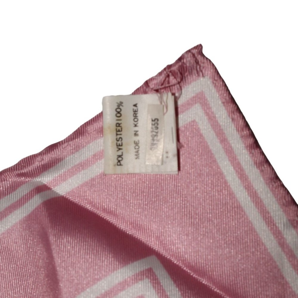 Vintage Godiva Chocolate Floral Pink White 35" X 35" Colorful Square Scarf Luxe - Picture 5 of 8